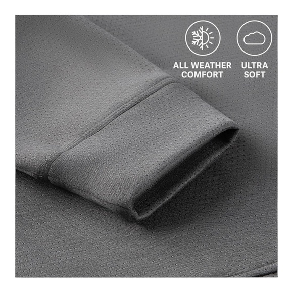 Motion Men's Long Sleeves Crewneck Pullover Fleece Sweatshirt Size S Charcoal - Picture 6 of 12